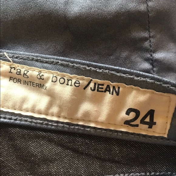Rag & Bone Metallic Coated Skinny Jeans - Picture 7 of 9